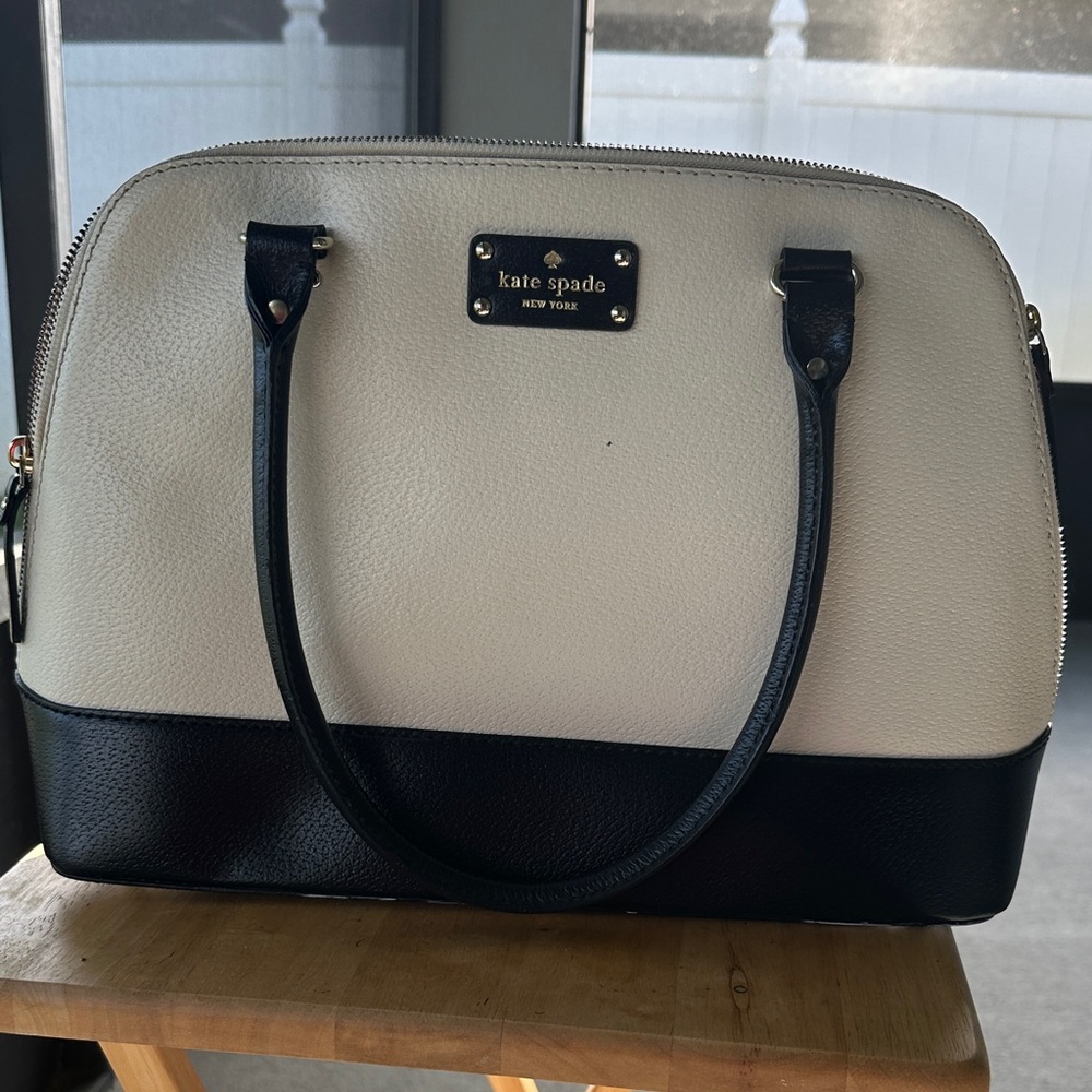 kate spade Black and Cream Dome Satchel
